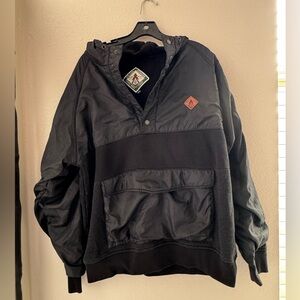 Volcom Black Hooded Jacket Size XL
